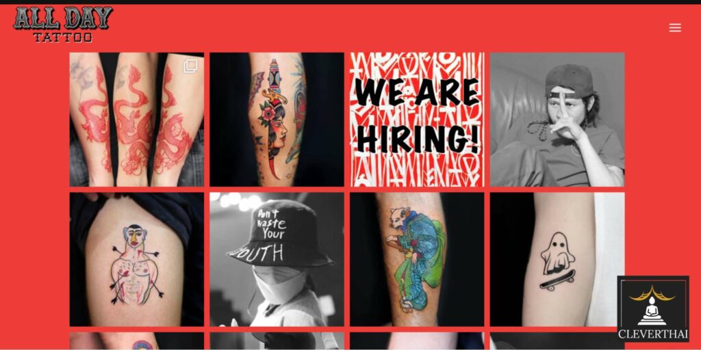 All Day Tattoo Studio Homepage