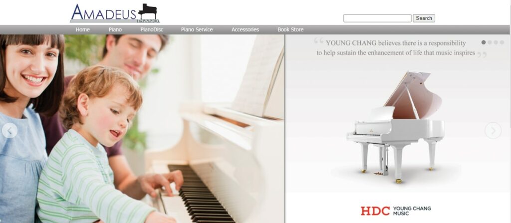 Amadeus Piano Co., Ltd. Homepage