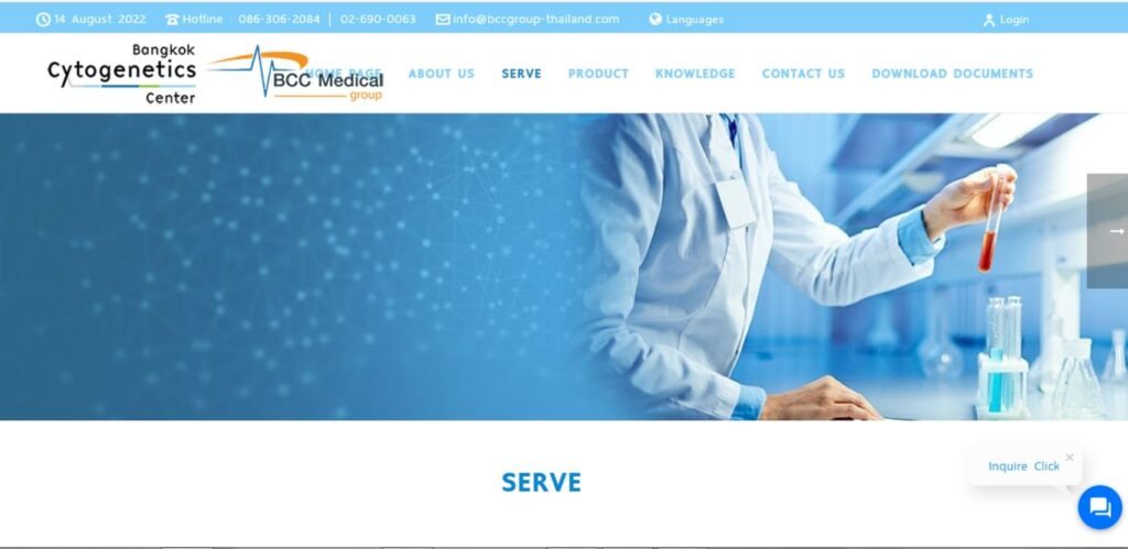 Bangkok Cytogenetics Center Co., Ltd. Homepage