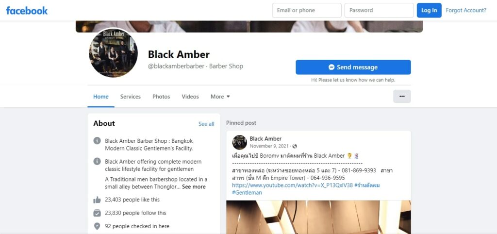 Black Amber Barber Shop Watthana Homepage