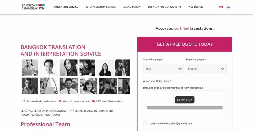 Certified Translation Service & Document Translation Agency Homepage