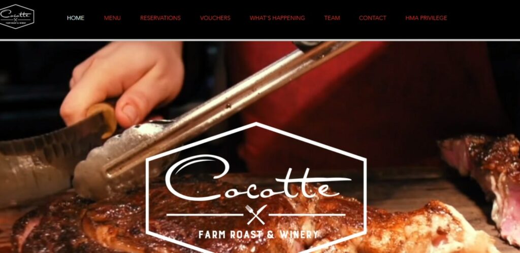 Cocotte Farm Roast & Winery Homepage