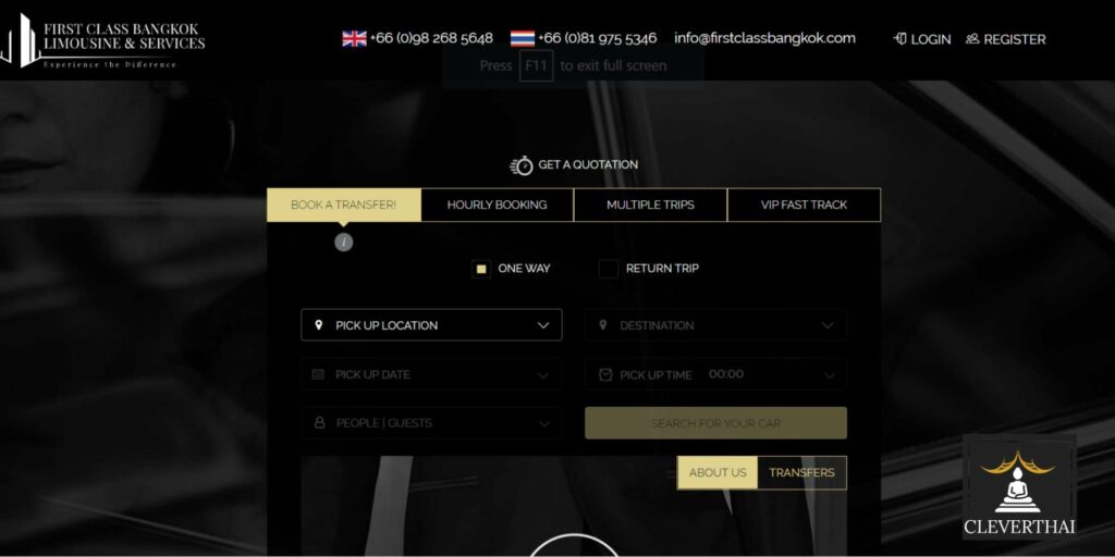 First Class Bangkok Homepage