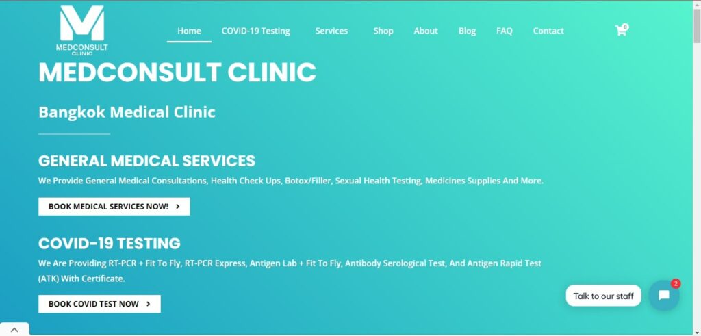 MedConsult Clinic Homepage