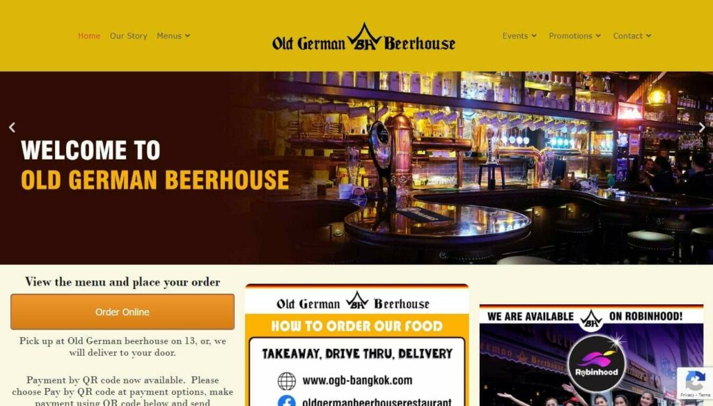 Old German Beerhouse on 11 Homepage