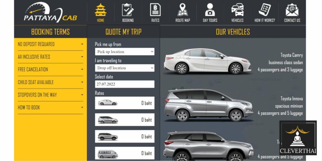 Pattaya Cab Homepage