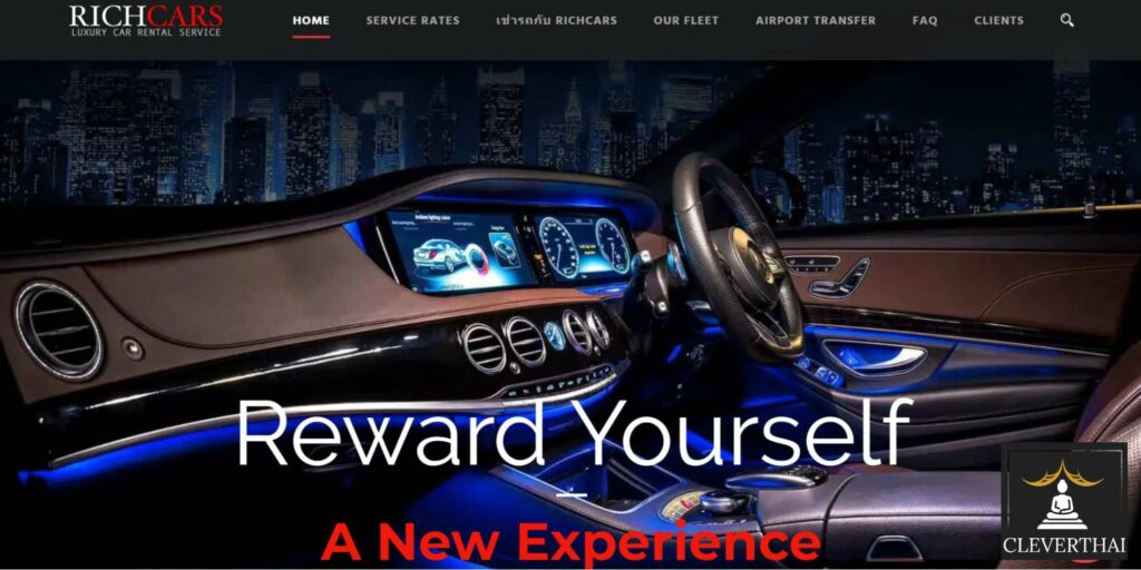 Richcars Luxury Rental Service Homepage