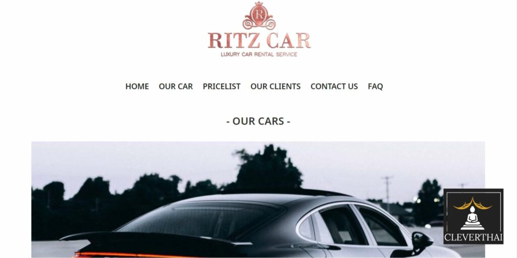 Ritz Car Luxury Rental Services Homepage