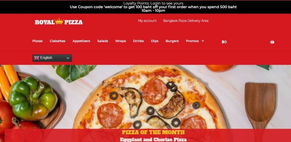 Royal Pizza Homepage