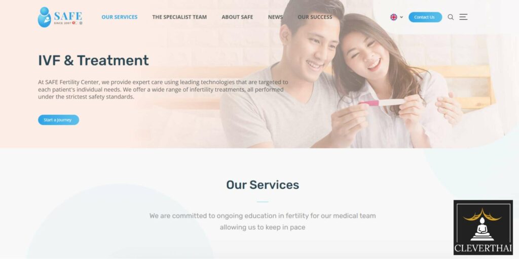 SAFE Fertility Center Homepage