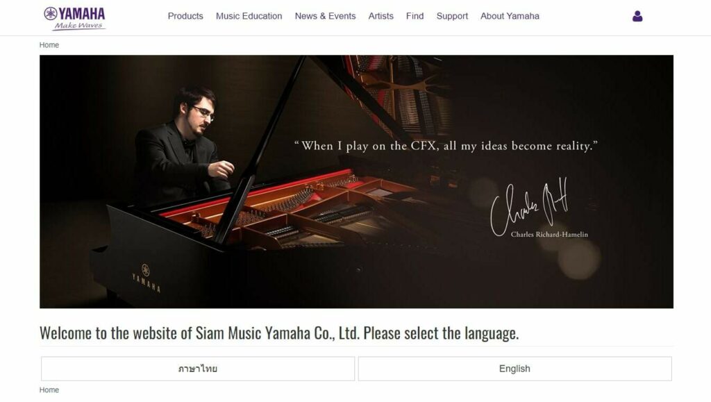 Siam Music Yamaha Co., Ltd. Homepage