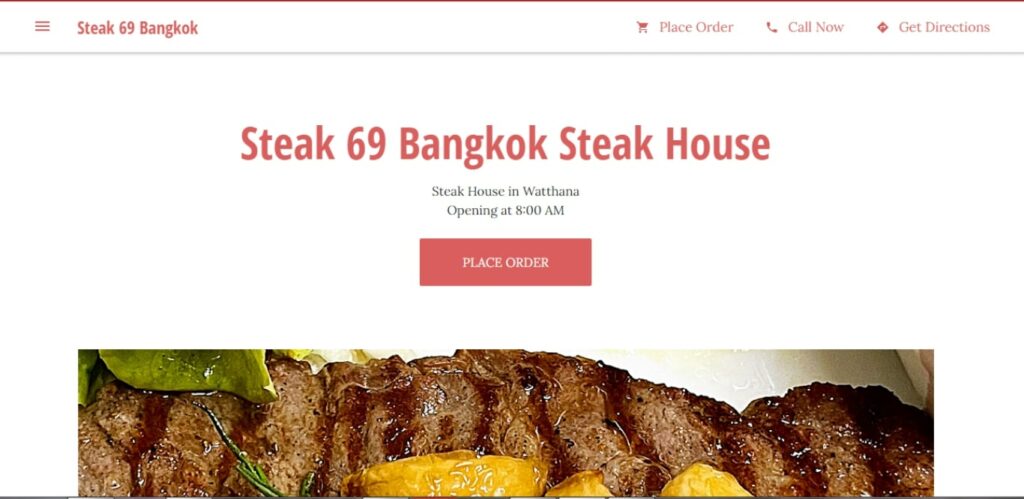 Steak 69 Bangkok Homepage