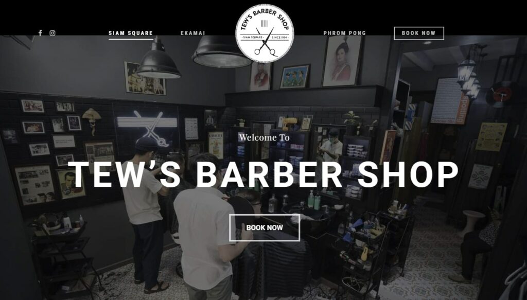 Tew's Barber Shop Ekamai Homepage