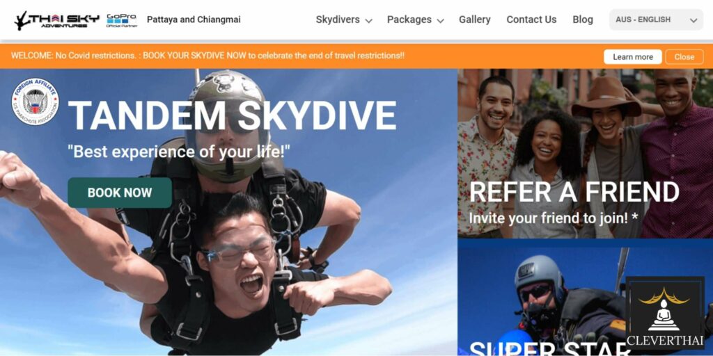 Thai Sky Adventures Homepage