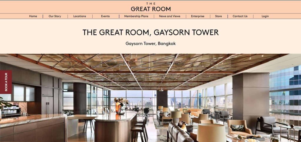 The Great Room Gaysorn Tower Homepage