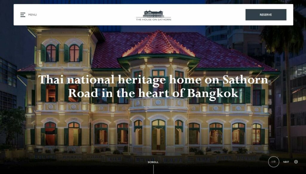 The House on Sathorn Homepage