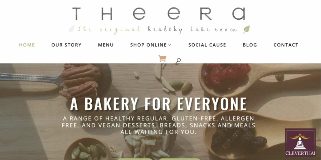 Theera Healthy Bake Room Homepage