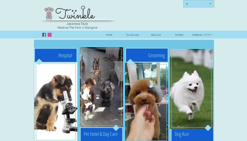 Twinkle Pet Park Homepage