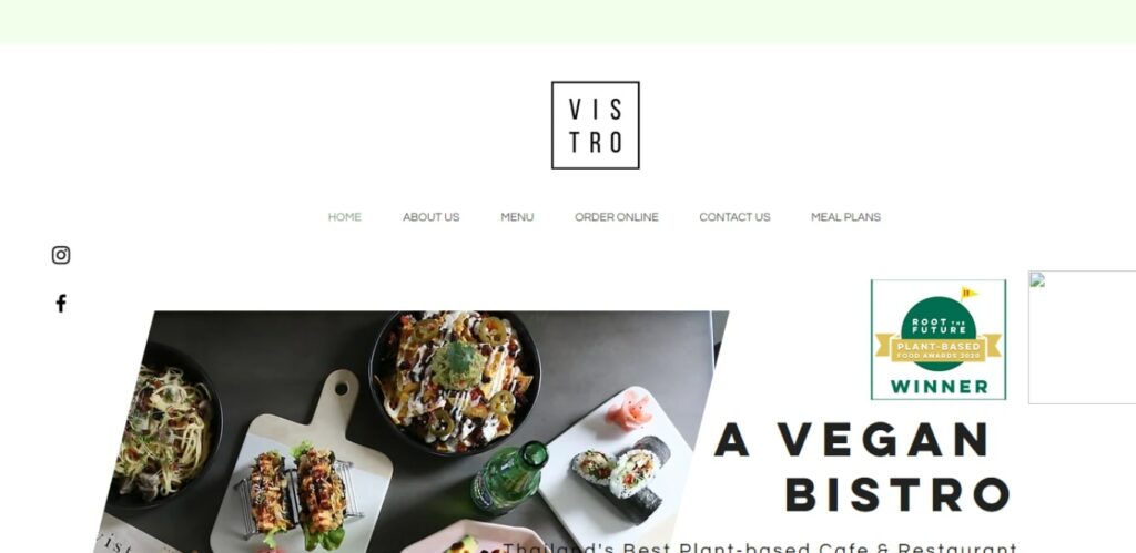 Vistro-Vegan Cafe & Restaurant Homepage