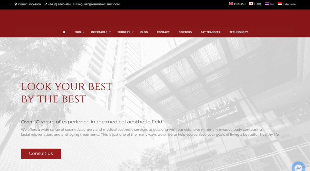 Nirunda Clinic Homepage