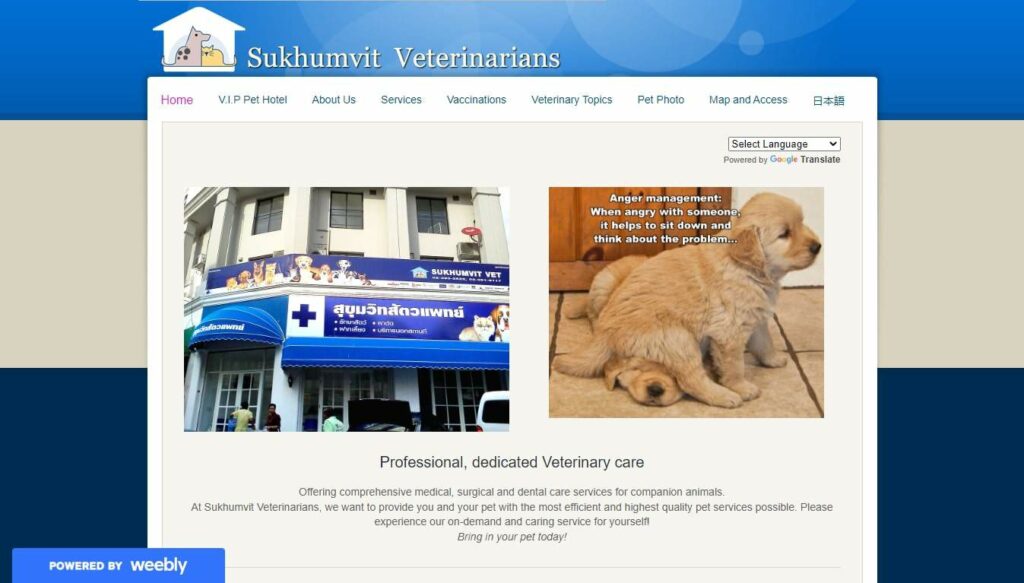 Sukhumvit Veterinarians Homepage