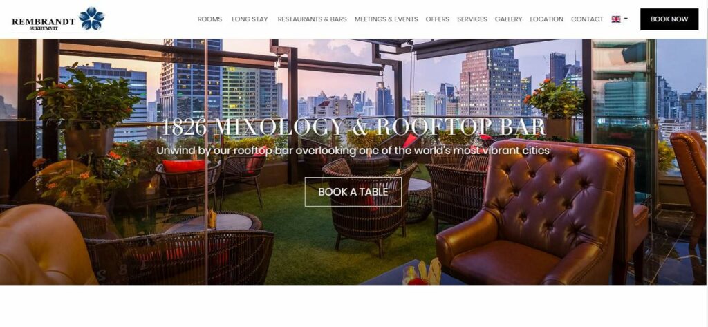 1826 Mixology & Rooftop Bar Homepage