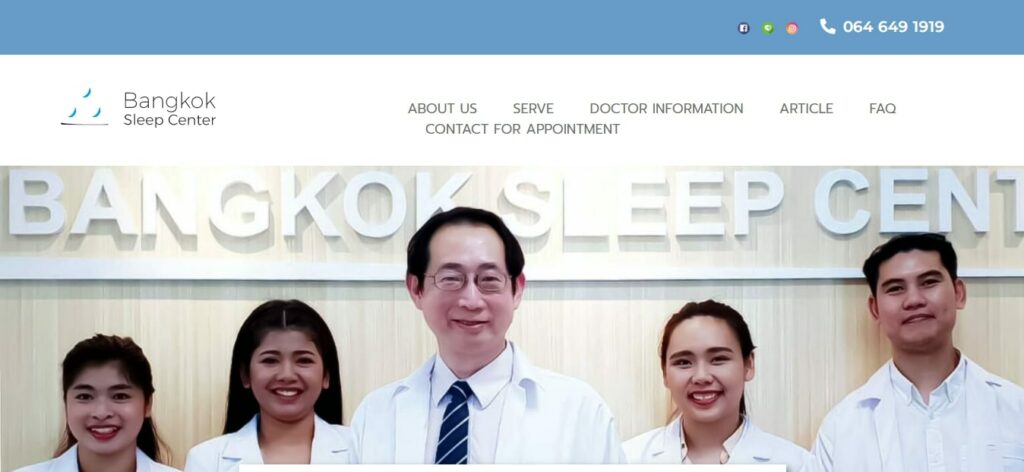 Bangkok Sleep Center Homepage