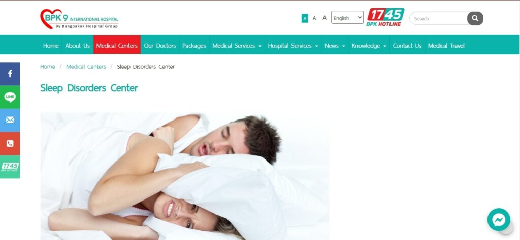 Bangpakok 9 Int’l Hospital- Sleep Disorders Center Homepage