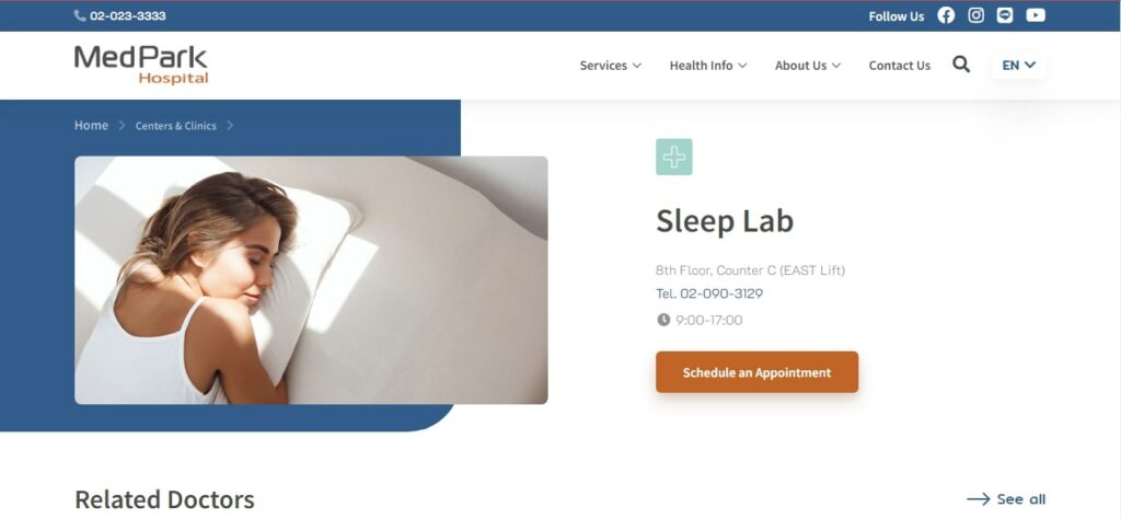 MedPark Hospital - Sleep Lab Homepage