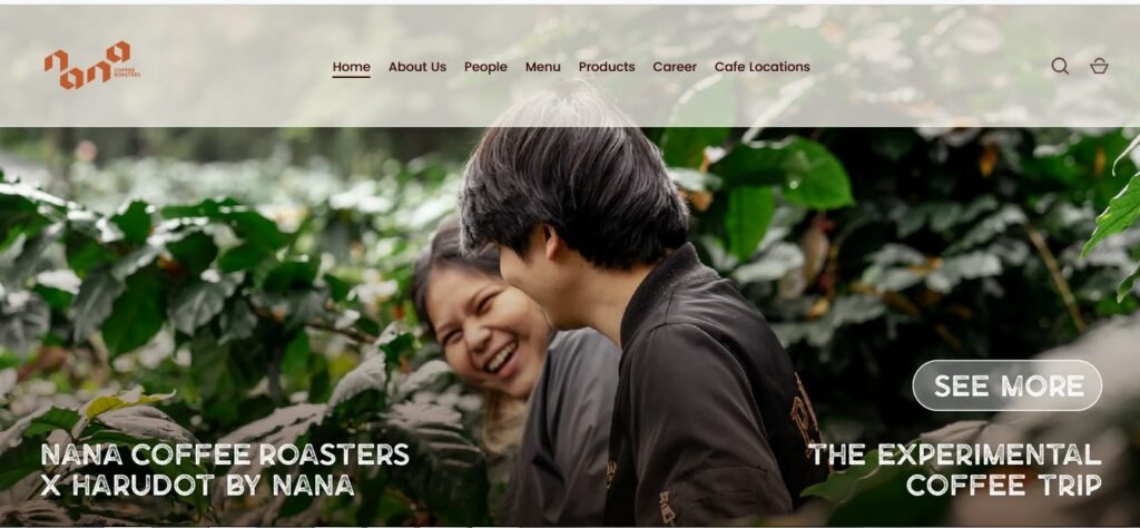 Nana Coffee Roasters Homepage