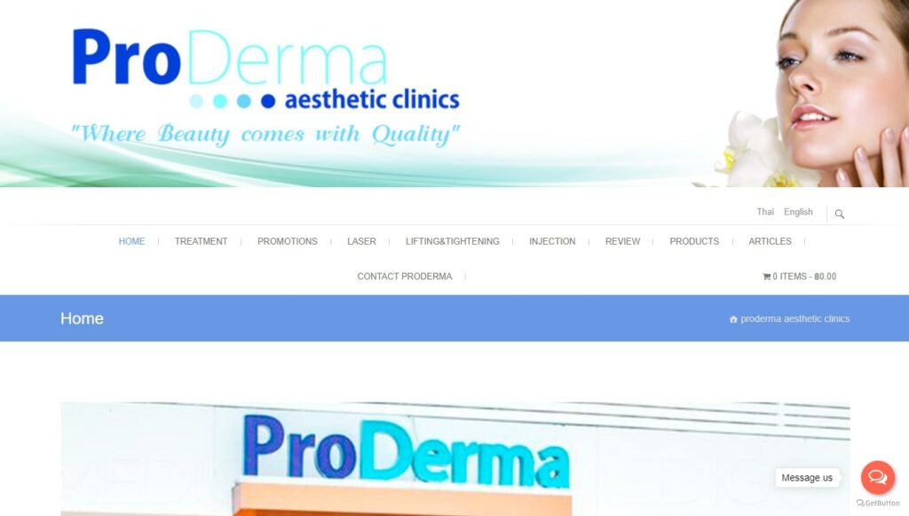 Proderma Clinic Homepage