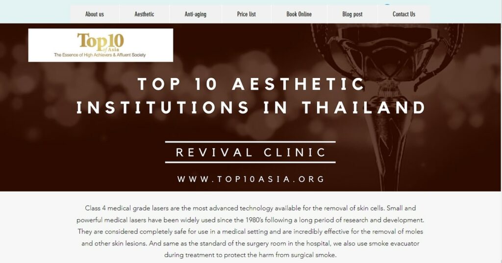 Revival Clinic Bangkok Homepage