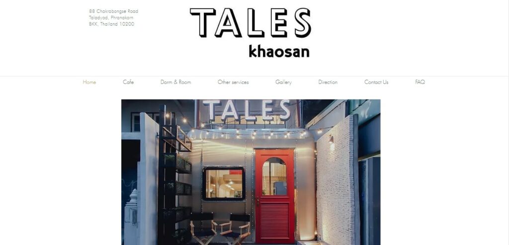 Tales Khaosan (Cafe & Hostel) Homepage