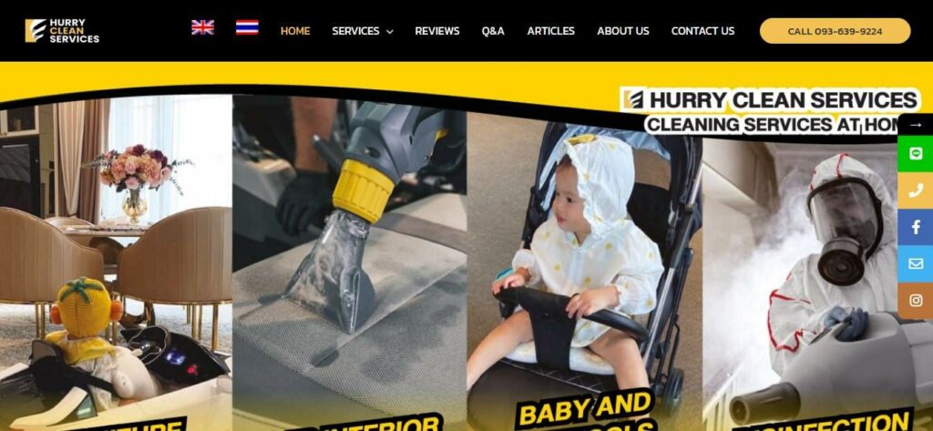 HurryClean Thailand Homepage