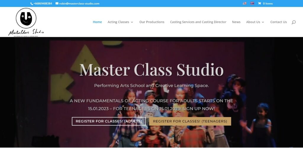 MasterClass Studio Homepage