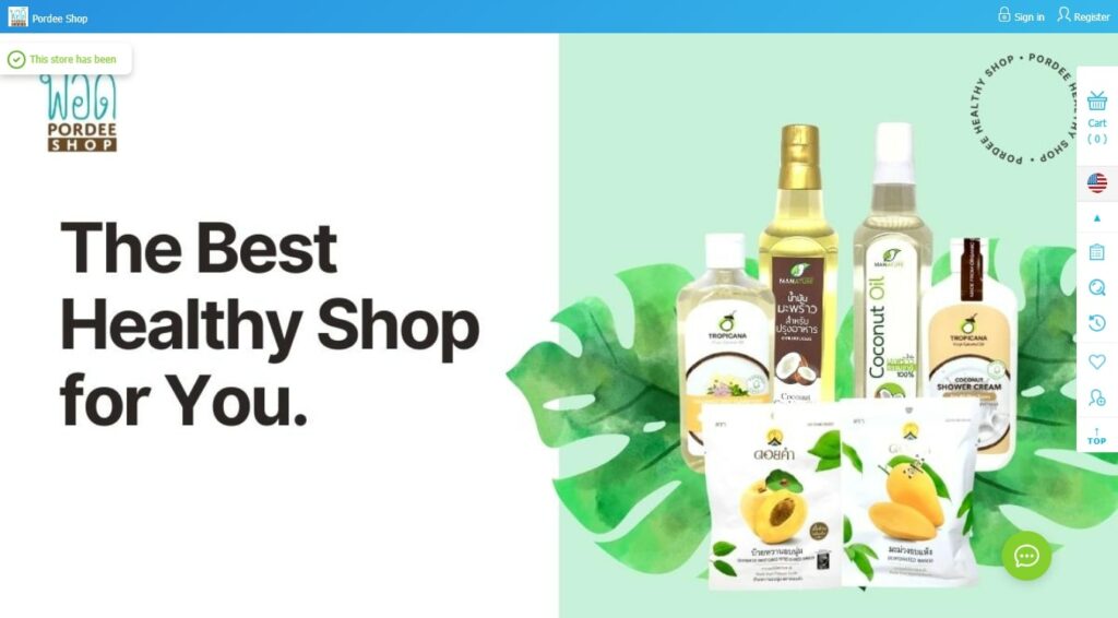 Pordee Health Shop Homepage