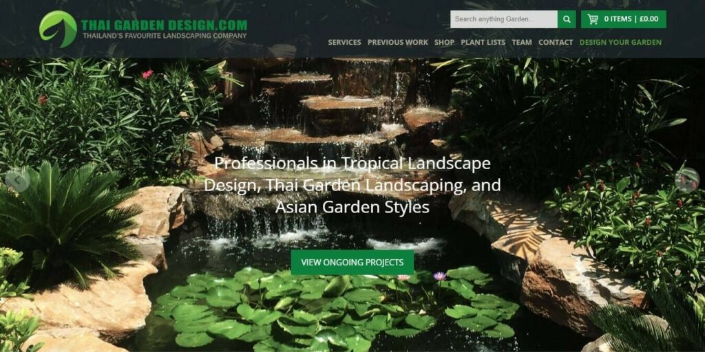 Thai Garden Design Homepage