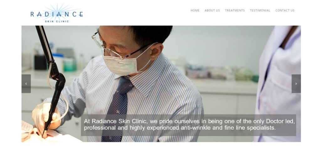 Radiance Skin Clinic Homepage