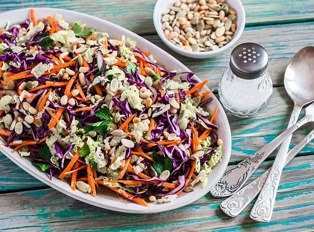 Thai Salad with Sesame Garlic Dressing