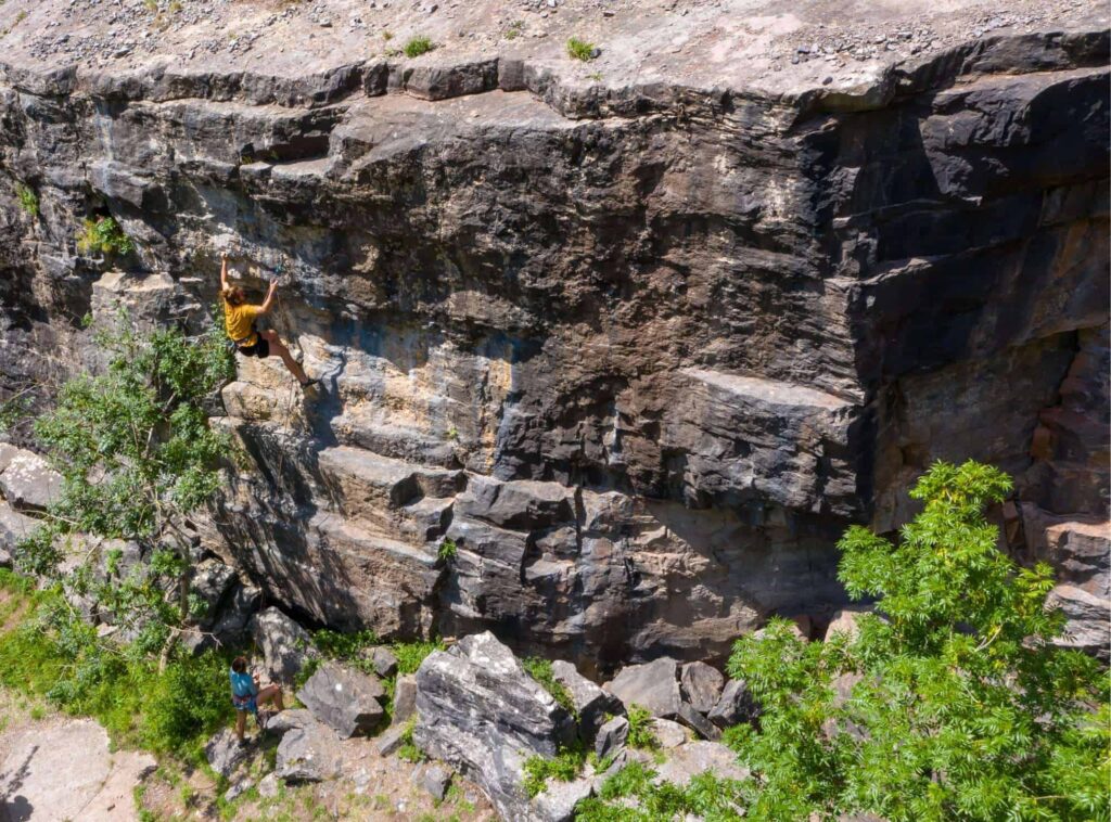 Conquer the cliffs and go rock climbing.