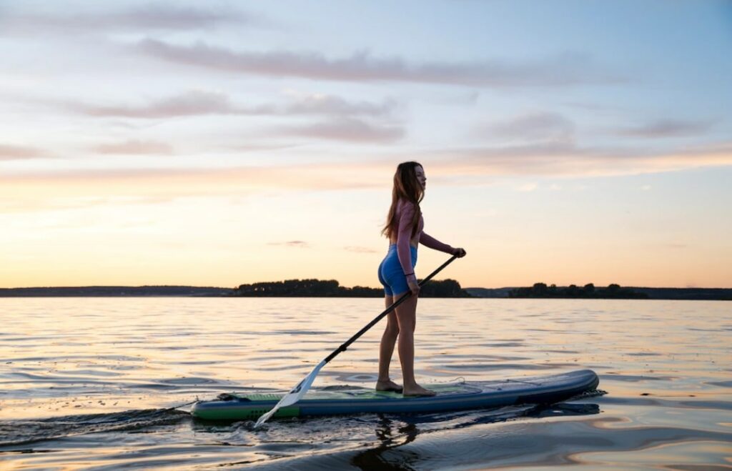 Learn to achieve amazing balance with the park’s stand-Up paddleboard.