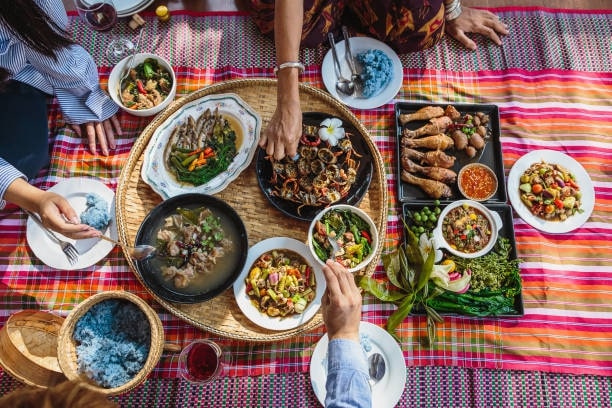 Thais love eating seafood during New Year.