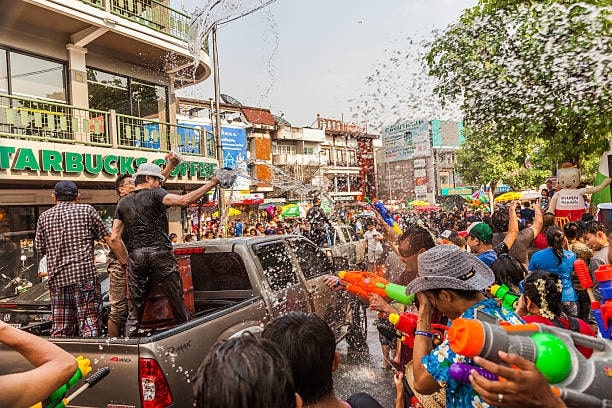 Thais observe the Songkran festival.