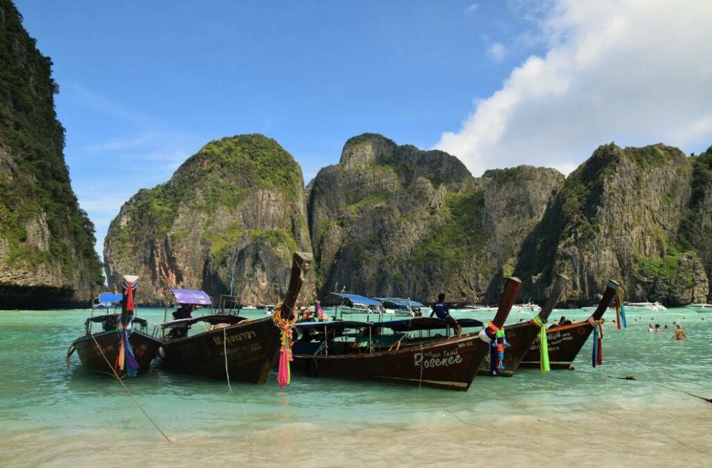 Travel to and explore Phi Phi Islands.