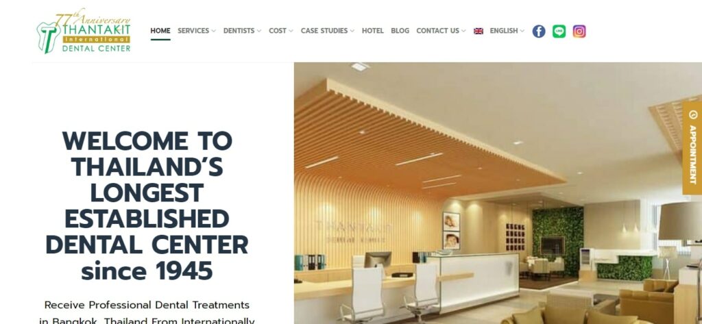 Thantakit International Dental Center- Head Office's Homepage