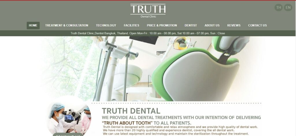 Truth Dental Clinic's Homepage