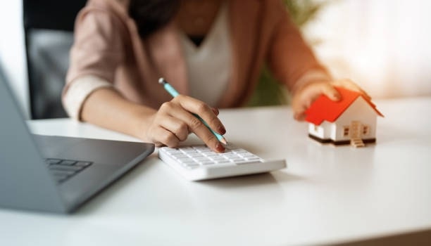 Businesswoman Calculating