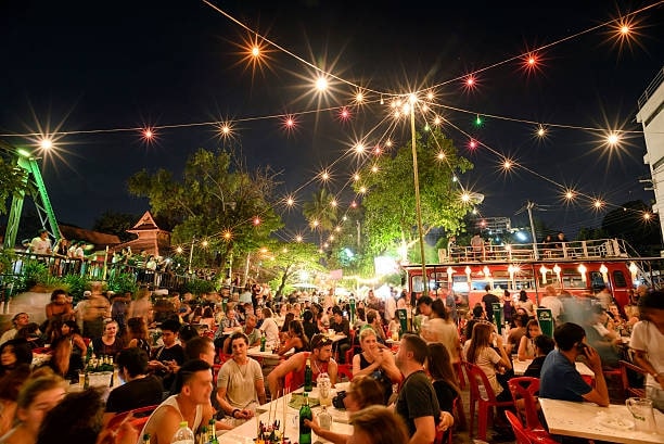 Chiang Mai Night Bazaar and Live Music Bars