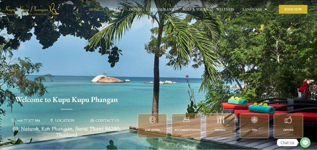 Kupu Kupu Phangan Beach Villas & Spa's Homepage