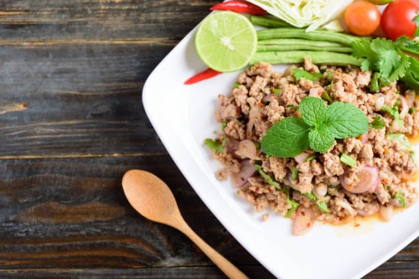 Larb (Spicy Minced Meat Salad)